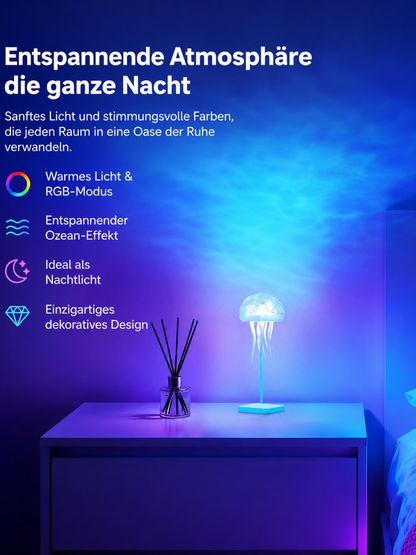 Entspannende LED-Quallenlampe