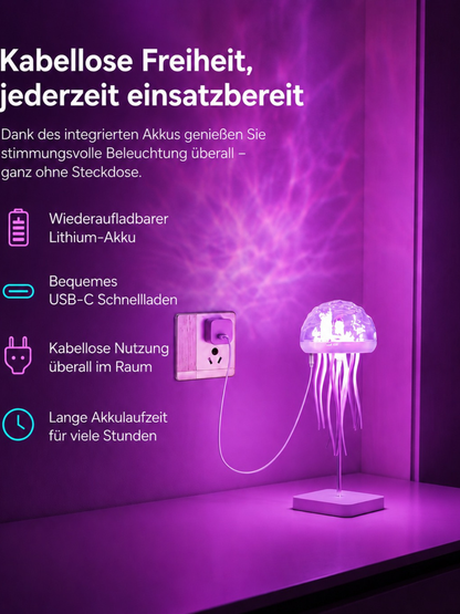 Entspannende LED-Quallenlampe