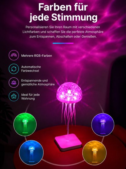 Entspannende LED-Quallenlampe